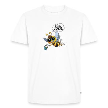 Abeille cool été miel abeille guêpe miel abeille - T-shirt Premium bio Homme - blanc - Devant - Nico (187cm)