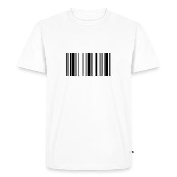 Scanner de codes à barres scancode cadeau de coups de balayage - T-shirt Premium bio Homme - blanc - Devant - Nico (187cm)