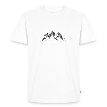 Mountains Mountains Mountains Lines Gift - Men's Premium Organic T-Shirt - white - Front - Nico (187cm)