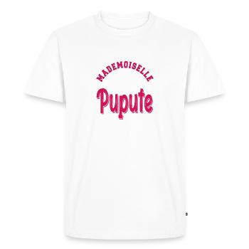 Mademoiselle PUPUTE - T-shirt Premium bio Homme - blanc - Devant - Nico (187cm)