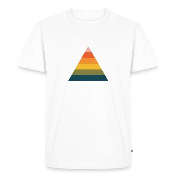 Rainbow pyramid - Men's Premium Organic T-Shirt - white - Front - Nico (187cm)