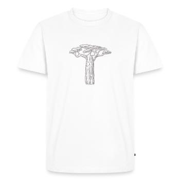 cadeau d'amant d'arbres baobab Afrique Graphique - T-shirt Premium bio Homme - blanc - Devant - Nico (187cm)
