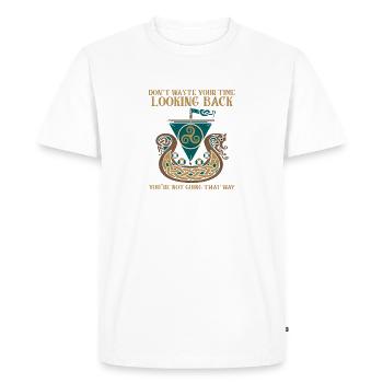 Vikings Runes germaniques Mythologie nordique Odin - T-shirt Premium bio Homme - blanc - Devant - Nico (187cm)