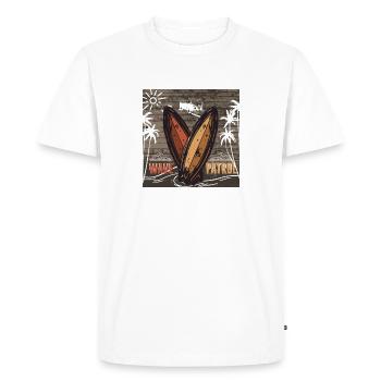surfing - Men's Premium Organic T-Shirt - white - Front - Nico (187cm)