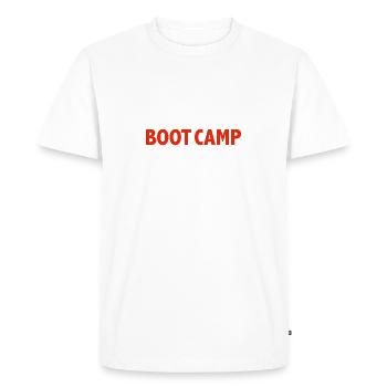 Eat Sleep Bootcamp Repeat Fitness Workout - Men's Premium Organic T-Shirt - white - Front - Nico (187cm)