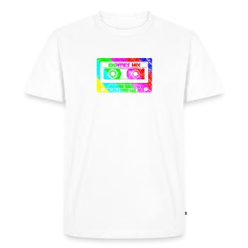 Cassette Tape Vintage Retro Music Eighties Mix - Men's Premium Organic T-Shirt - white - Front - Nico (187cm)