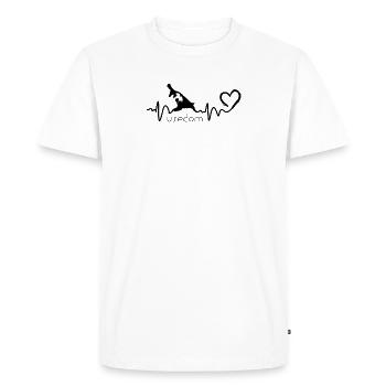 Usedom - battement de coeur - T-shirt Premium bio Homme - blanc - Devant - Nico (187cm)