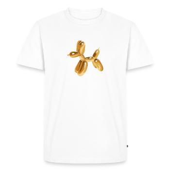 Ballon Chien Argent - T-shirt Premium bio Homme - blanc - Devant - Nico (187cm)