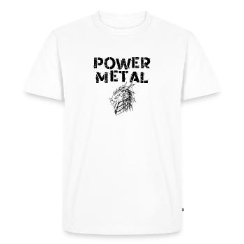 Dragon métallique puissant - T-shirt Premium bio Homme - blanc - Devant - Nico (187cm)