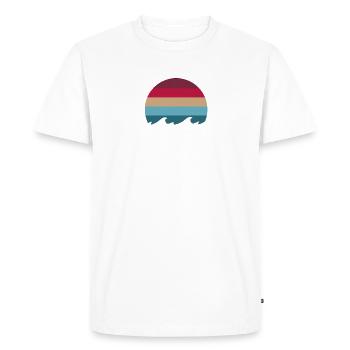 Vagues pastel - T-shirt Premium bio Homme - blanc - Devant - Nico (187cm)