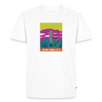New York - T-shirt Premium bio Homme - blanc - Devant - Nico (187cm)