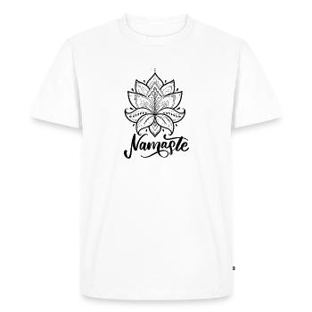 yoga - T-shirt Premium bio Homme - blanc - Devant - Nico (187cm)