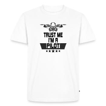 Drone drone pilot, drone quadcopter gift - Men's Premium Organic T-Shirt - white - Front - Nico (187cm)