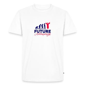 Futur antropologue - T-shirt Premium bio Homme - blanc - Devant - Nico (187cm)