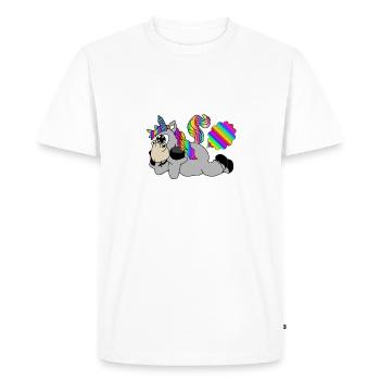 péter péter licorne - T-shirt Premium bio Homme - blanc - Devant - Nico (187cm)