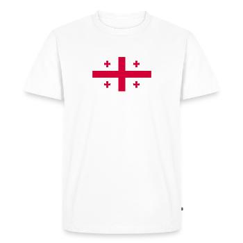 Georgia - flag - Men's Premium Organic T-Shirt - white - Front - Nico (187cm)