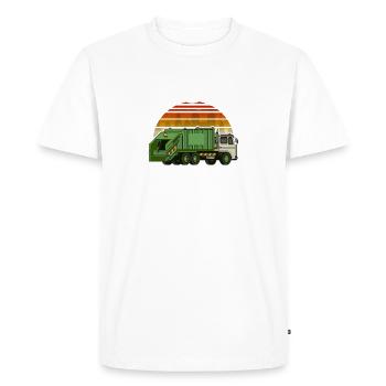 I Love Garbage Trucks graphic Kids Toddler City - Men's Premium Organic T-Shirt - white - Front - Nico (187cm)