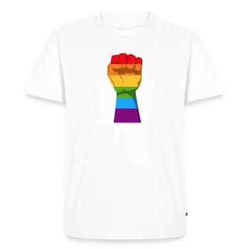 Rainbow - Men's Premium Organic T-Shirt - white - Front - Nico (187cm)