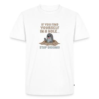 Busy Sarcastic Sarcasmus Design pour collègues - T-shirt Premium bio Homme - blanc - Devant - Nico (187cm)