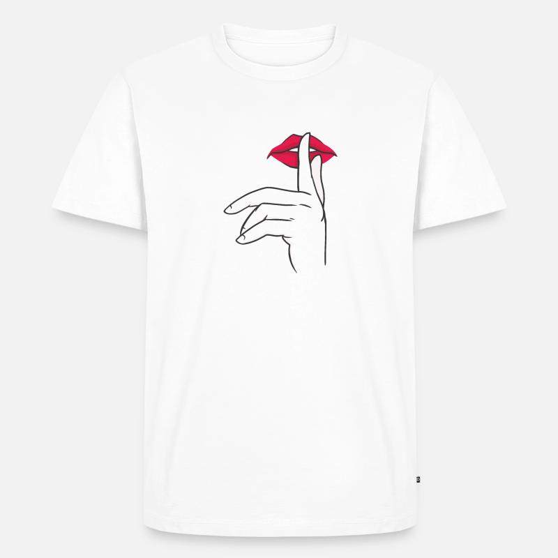 heul leise – Pschhh Geschenkidee - Männer Premium Bio T-Shirt - Weiß