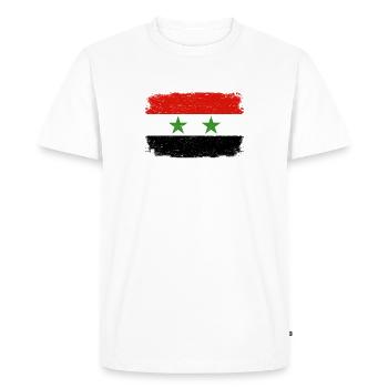 SYRIA FLAG Gift Drapeau de la Syrie pour les Syriens - T-shirt Premium bio Homme - blanc - Devant - Nico (187cm)
