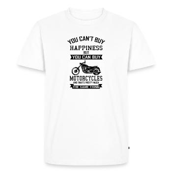 MOTO DRÔLE motard cadeau pour les motards - T-shirt Premium bio Homme - blanc - Devant - Nico (187cm)