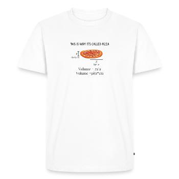 Pizza Math Pi Student Engineer Professor - Men's Premium Organic T-Shirt - white - Front - Nico (187cm)