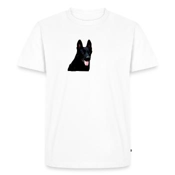 Berger Allemand Chien Noir - T-shirt Premium bio Homme - blanc - Devant - Nico (187cm)