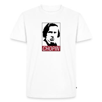 T-shirts de musique classique T-shirt Chopin - T-shirt Premium bio Homme - blanc - Devant - Nico (187cm)