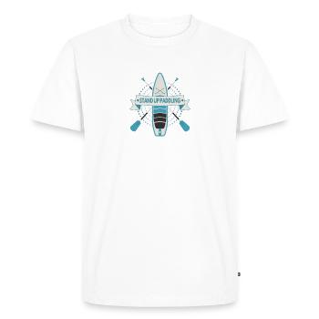 Stand up paddle SUP paddle - T-shirt Premium bio Homme - blanc - Devant - Nico (187cm)