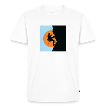 Escalade - T-shirt Premium bio Homme - blanc - Devant - Nico (187cm)