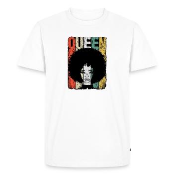 Queen Black Girl Magic Balck Pride Afro africain - T-shirt Premium bio Homme - blanc - Devant - Nico (187cm)
