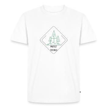 Amoureux de la nature Waldfreund Wanderbursche - T-shirt Premium bio Homme - blanc - Devant - Nico (187cm)