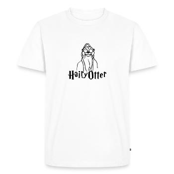 Loutre poilue - T-shirt Premium bio Homme - blanc - Devant - Nico (187cm)