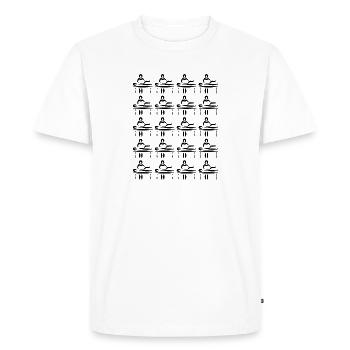 Cadeau drôle de physiothérapeute disant drôle - T-shirt Premium bio Homme - blanc - Devant - Nico (187cm)