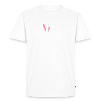 Lapins lapins couple lapins de Pâques Mr - T-shirt Premium bio Homme - blanc - Devant - Nico (187cm)