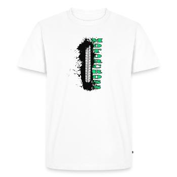 motorcross frein de la piste de burnout moto enduro - T-shirt Premium bio Homme - blanc - Devant - Nico (187cm)