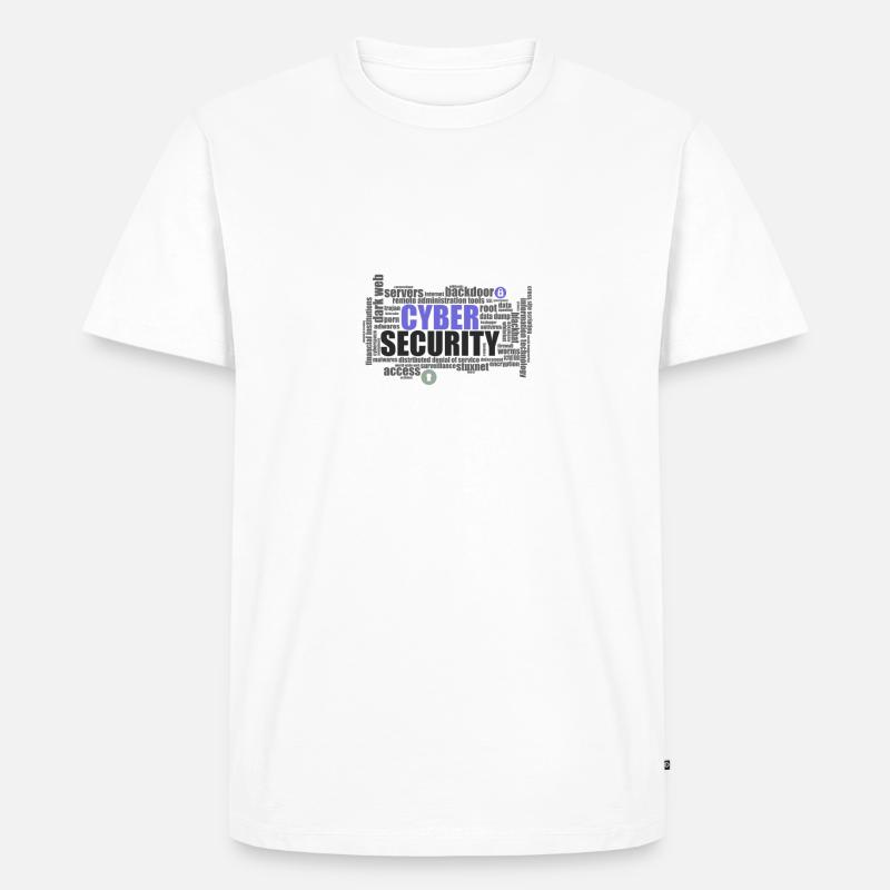 Cyber Security Hacker Expert Computer Geek Cloud - T-shirt Premium bio Homme - blanc