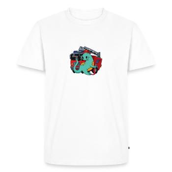 Camion de pompiers avec lumière bleue Dino - T-shirt Premium bio Homme - blanc - Devant - Nico (187cm)