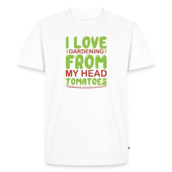 Gardening From ma Head ToMaToes To My Toes - T-shirt Premium bio Homme - blanc - Devant - Nico (187cm)