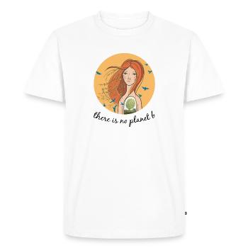 Il n’y a pas de Jour de la Terre planète B - T-shirt Premium bio Homme - blanc - Devant - Nico (187cm)