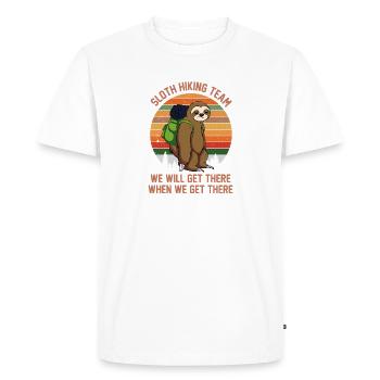 Sloth lover, sloth likes it slowly - Men's Premium Organic T-Shirt - white - Front - Nico (187cm)
