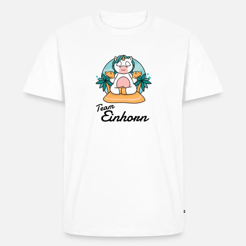 Team Einhorn - Männer Premium Bio T-Shirt - Weiß
