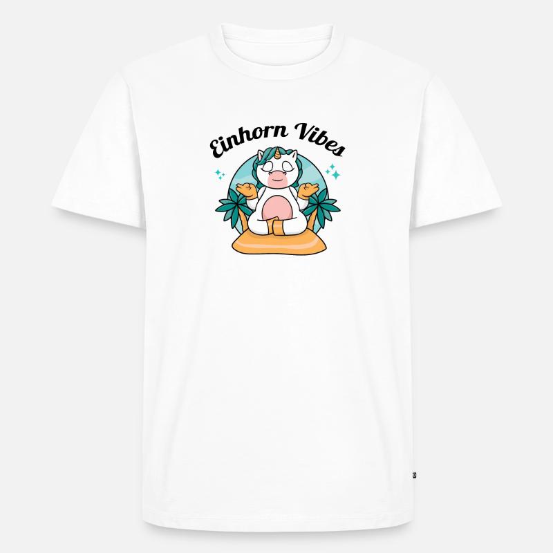 Team Einhorn - Männer Premium Bio T-Shirt - Weiß