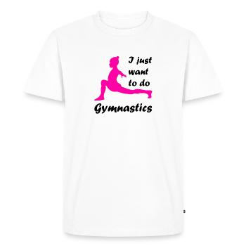 Gymnaste handstand gymnastique - T-shirt Premium bio Homme - blanc - Devant - Nico (187cm)