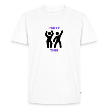 Party Time | Party | Love Party | Team | Family | - Men's Premium Organic T-Shirt - white - Front - Nico (187cm)