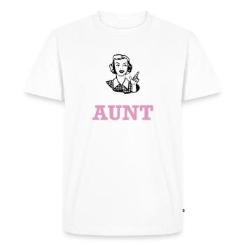 Funny Aunt Design Crazy Aunt Design - Men's Premium Organic T-Shirt - white - Front - Nico (187cm)