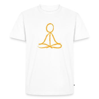 Yoga Peace Geschenk Spiritualität Meditation - Männer Premium Bio T-Shirt - Weiß - Vorne - Nico (187cm)