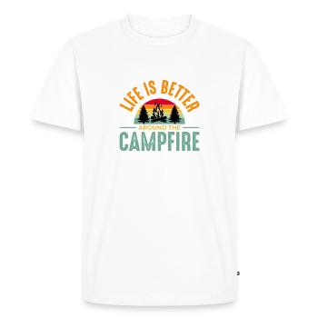 Camping Camping Nature Freedom Holiday Holidays - Men's Premium Organic T-Shirt - white - Front - Nico (187cm)