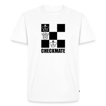 Checkmate Sport Échecs Maître d’échecs de la pensée - T-shirt Premium bio Homme - blanc - Devant - Nico (187cm)